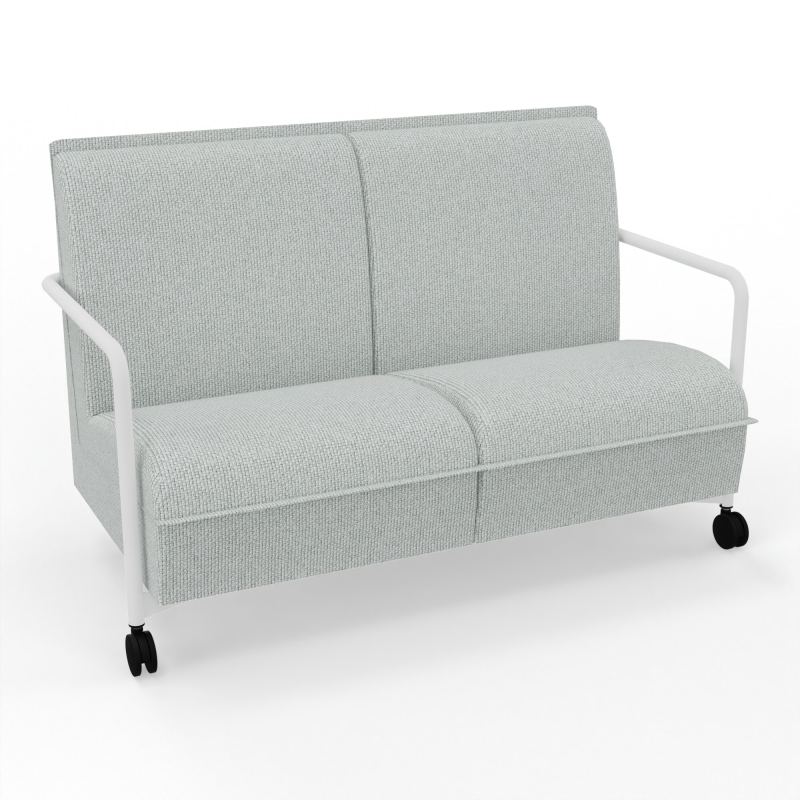 ASSISE LOUNGE MOBILE 2 PLACES AVEC DOSSIER 2 PIEDS FIXES 2 ROUES  T8 ZO