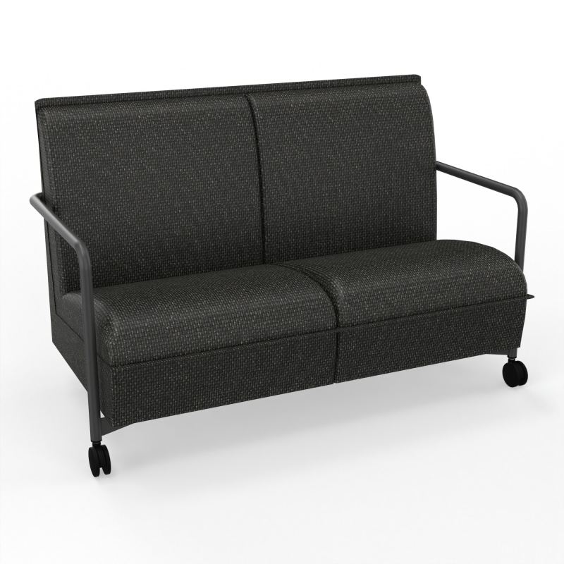 ASSISE LOUNGE MOBILE 2 PLACES AVEC DOSSIER 2 PIEDS FIXES 2 ROUES  T9 SC