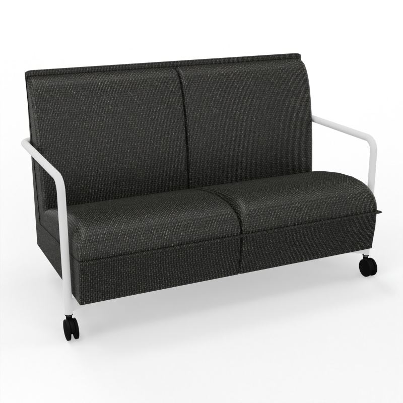 ASSISE LOUNGE MOBILE 2 PLACES AVEC DOSSIER 2 PIEDS FIXES 2 ROUES  T9 ZO