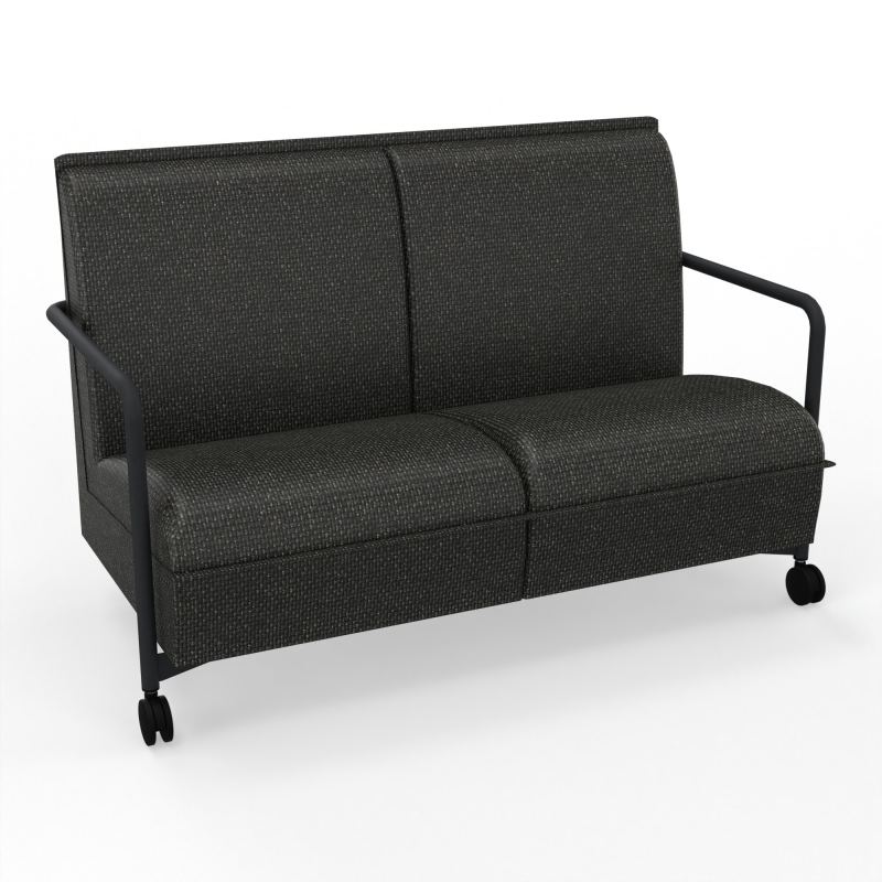 ASSISE LOUNGE MOBILE 2 PLACES AVEC DOSSIER 2 PIEDS FIXES 2 ROUES  T9 ZP