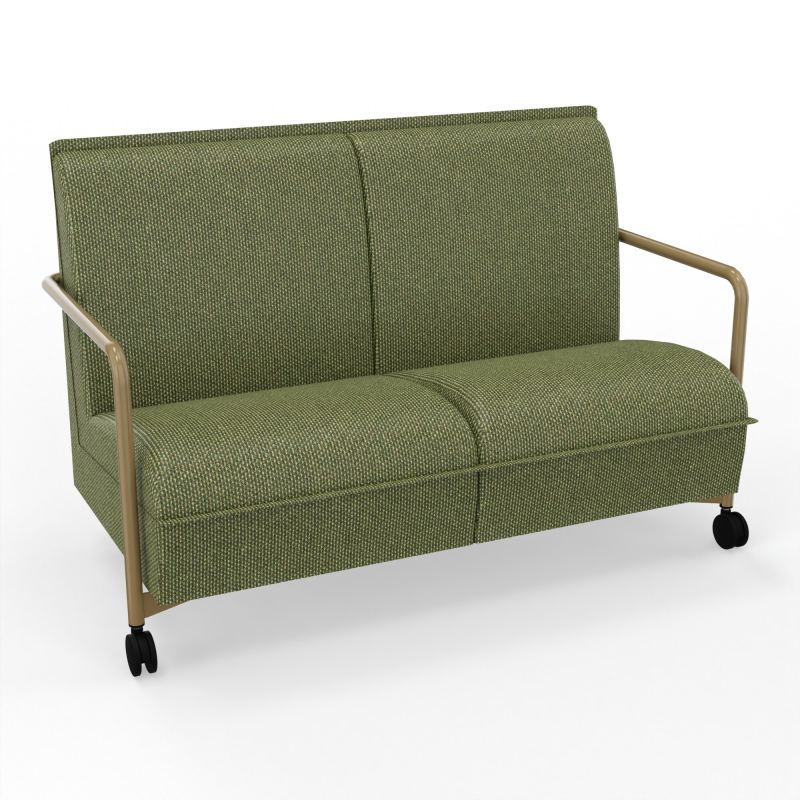 ASSISE LOUNGE MOBILE 2 PLACES AVEC DOSSIER 2 PIEDS FIXES 2 ROUES  TU Z3