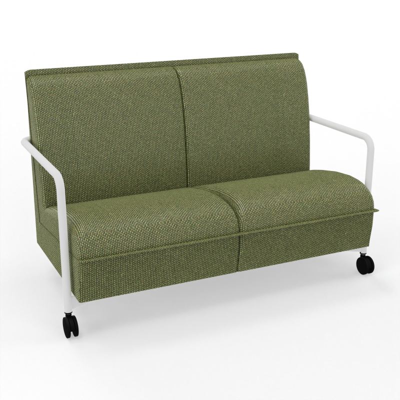 ASSISE LOUNGE MOBILE 2 PLACES AVEC DOSSIER 2 PIEDS FIXES 2 ROUES  TU ZO