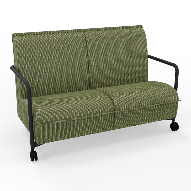 ASSISE LOUNGE MOBILE 2 PLACES AVEC DOSSIER 2 PIEDS FIXES 2 ROUES  TU ZP