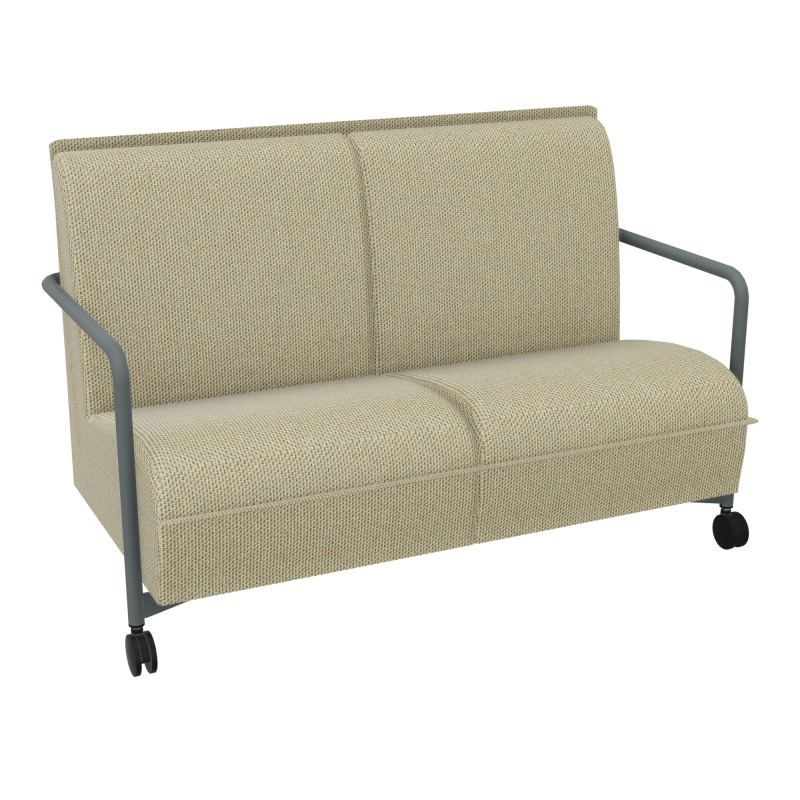 ASSISE LOUNGE MOBILE 2 PLACES AVEC DOSSIER 2 PIEDS FIXES 2 ROUES  TZ SU