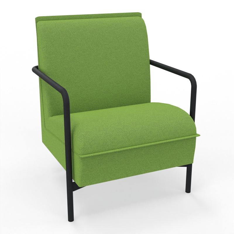 ASSISE RESTAURATION 1 PL AVEC DOSSIER 4 PIEDS FIXES BK ZP