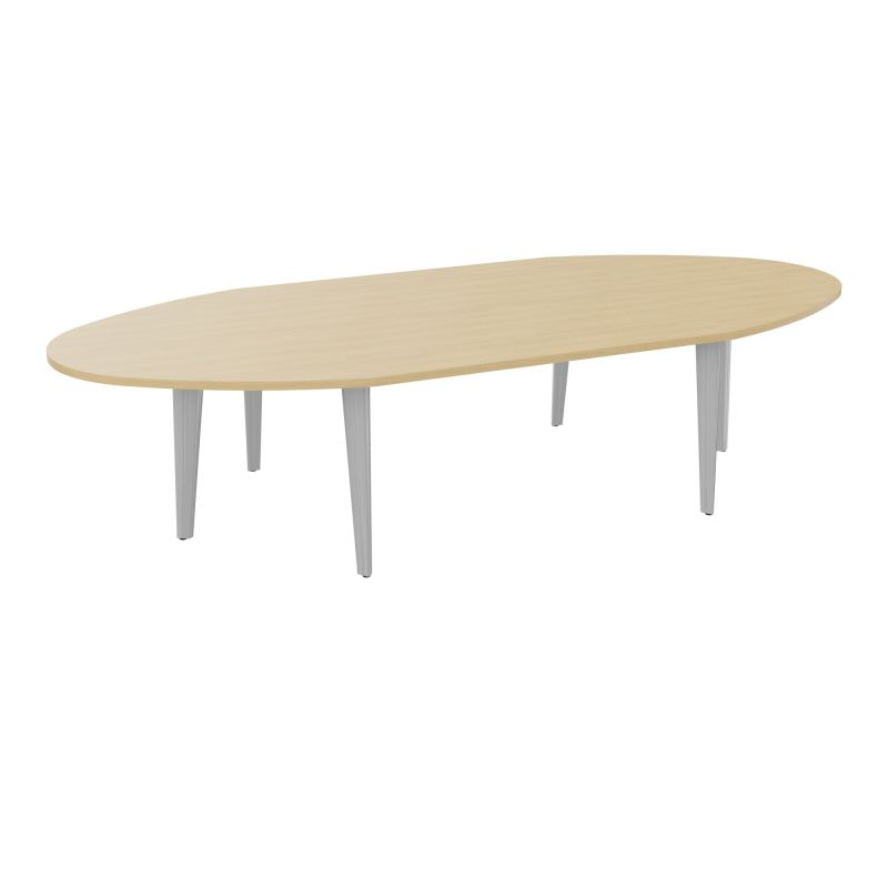 TABLE OVALE 10P L320XP140 EP30 2 PLT DRT L140+2 PLT ELLIPSES PP OBTX6 4+2 PIEDS TRIANG R1