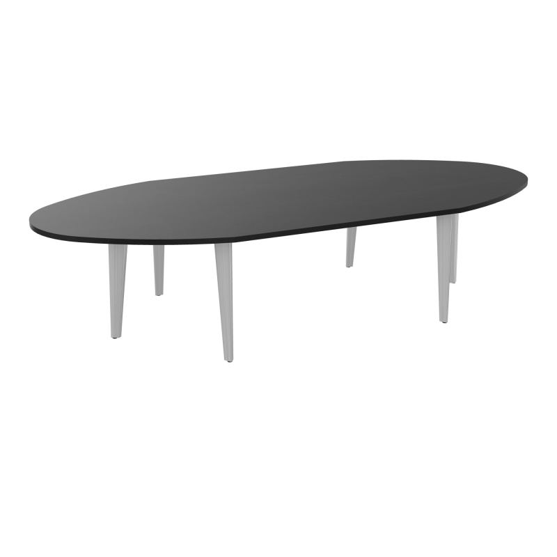 TABLE OVALE 10P L320XP140 EP30 2 PLT DRT L140+2 PLT ELLIPSES PP OBTX6 4+2 PIEDS TRIANG RK