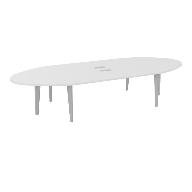 TABLE OVALE 12P L360XP140 EP30 2 PLT DRT L180+2 PLT ELLIPSES DÉC TRAPPEX4+GOULOTTE 4+2 PI