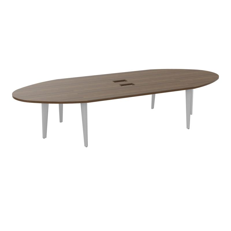 TABLE OVALE 12P L360XP140 EP30 2 PLT DRT L180+2 PLT ELLIPSES DÉC TRAPPEX4+GOULOTTE 4+2 PIE
