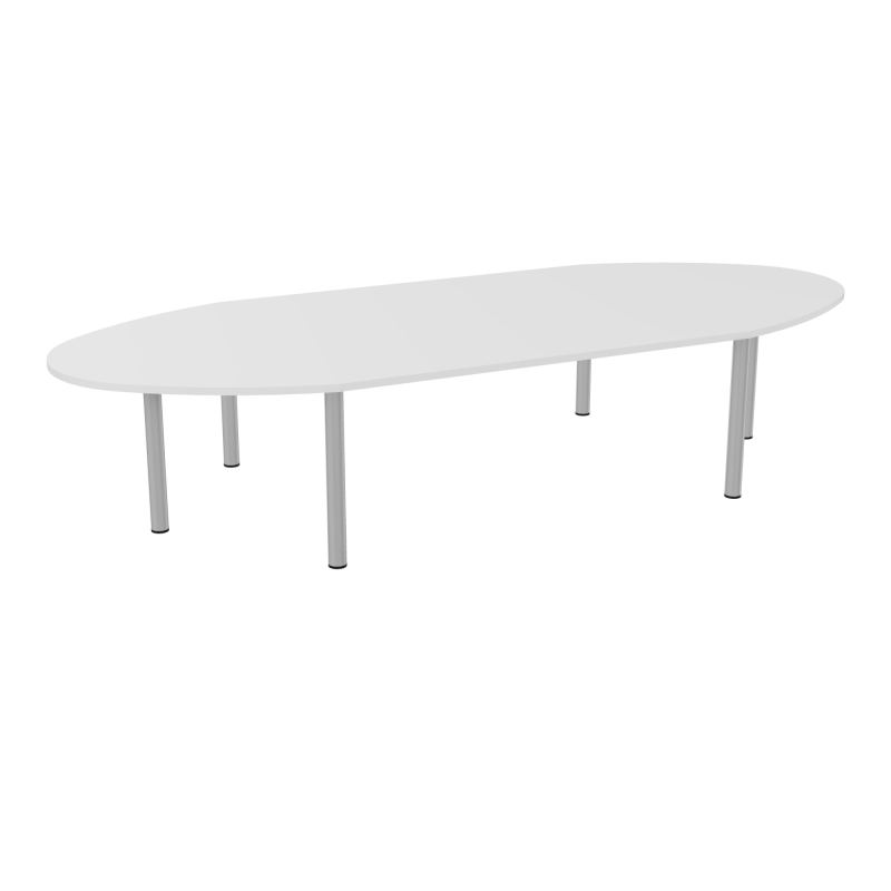 TABLE OVALE 12P L360XP140 EP30 2 PLT DRT L180+2 PLT ELLIPSES PP OBTX6 6 PIEDS METAL Ø 70