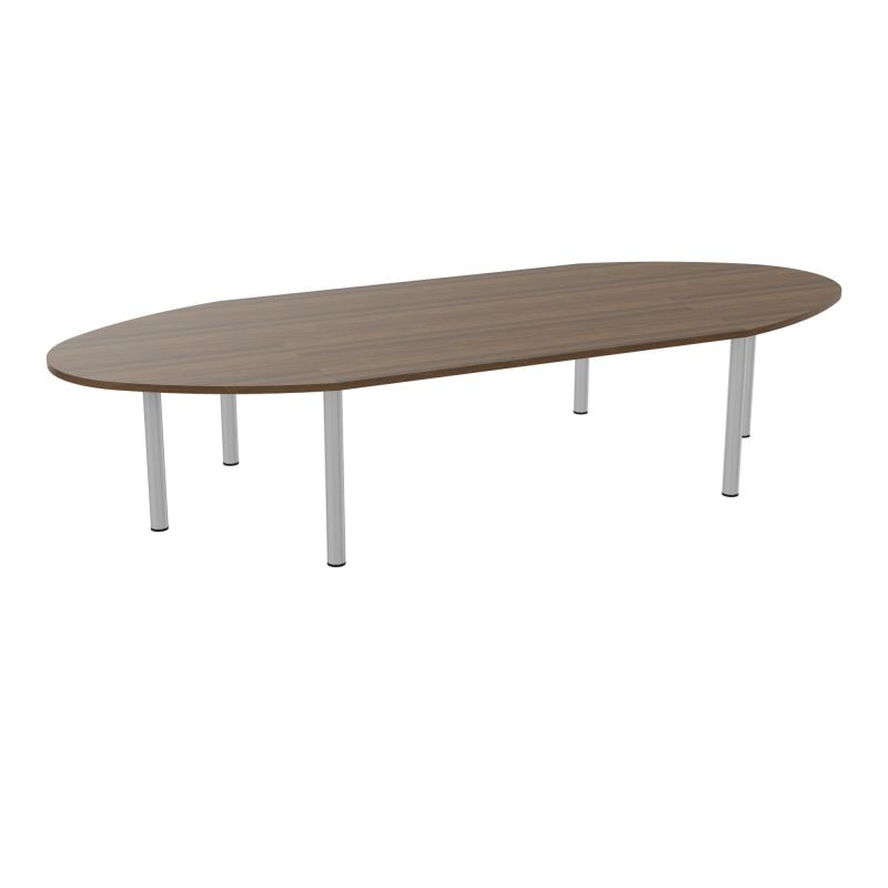 TABLE OVALE 12P L360XP140 EP30 2 PLT DRT L180+2 PLT ELLIPSES PP OBTX6 6 PIEDS METAL Ø 70 N