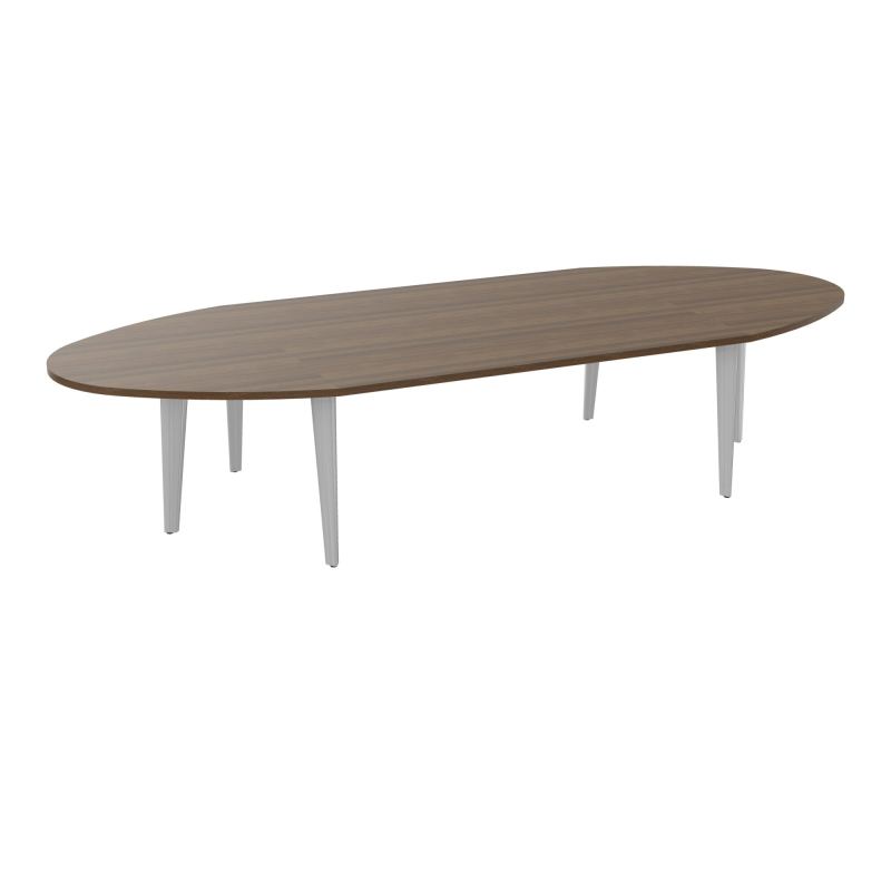 TABLE OVALE 12P L360XP140 EP30 2 PLT DRT L180+2 PLT ELLIPSES PP OBTX6 4+2 PIEDS TRIANG N6