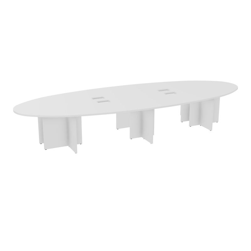 TABLE ELLIPTIQUE 14P L460XP170 EP30 4 PLT CRBE ASYM L140 (2 GCHE+2 DT)+2 PLT ELLIPSES DÉC