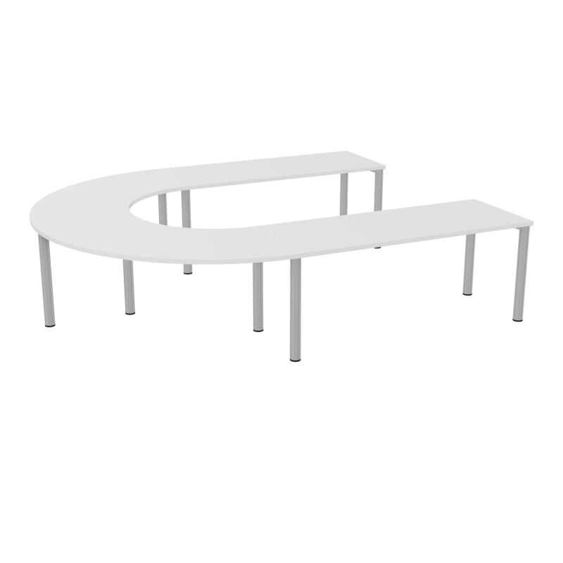 TABLE EN U 12P L315XP270 EP30 2 PLT DRT L180+2 PLT ANGLE 90° L135 PP OBTX6 10 PIEDS MÉTAL