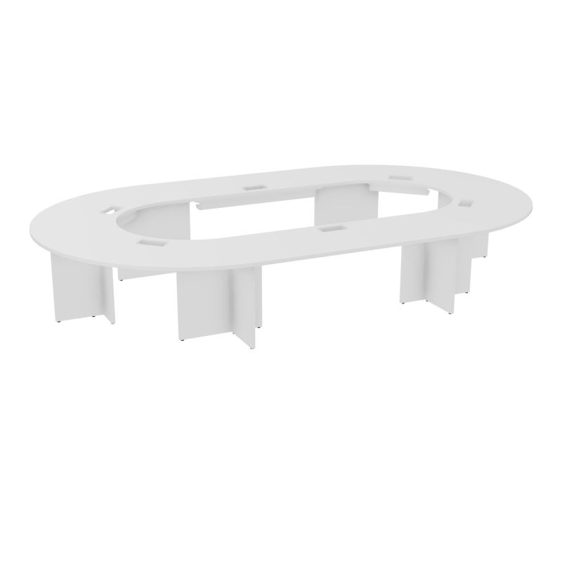 TABLE EN U FERMÉE 18P L450XP270 EP30 2 PLT DRT L180+4 PLT ANGLE 90° L135 DÉC TRAPPEX6+GOU
