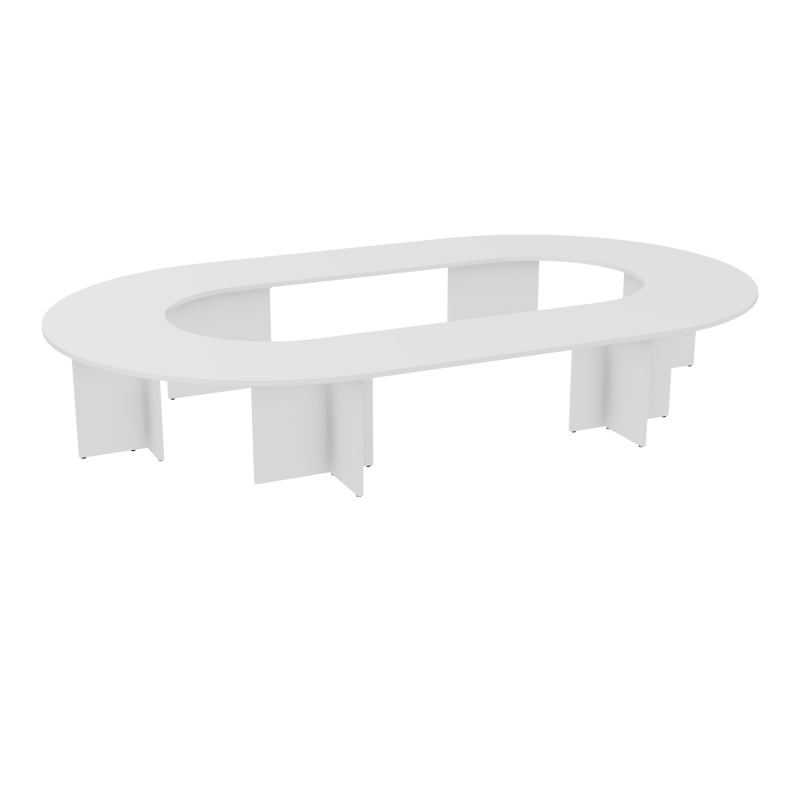 TABLE EN U FERMÉE 18P L450XP270 EP30 2 PLT DRT L180+4 PLT ANGLE 90° L135 PP OBTX8 6 PIEDS