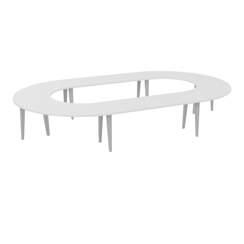 TABLE EN U FERMÉE 18P L450XP270 EP30 2 PLT DRT L180+4 PLT ANGLE 90° L135 PP OBTX8 8+4 PIE