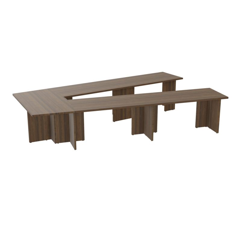 TABLE EN V 10P L356XP234 EP30 4 PLT DRT L140+1 PLT TRAPEZE EXTRE PP OBTX9 7 PIEDS PX N6 N