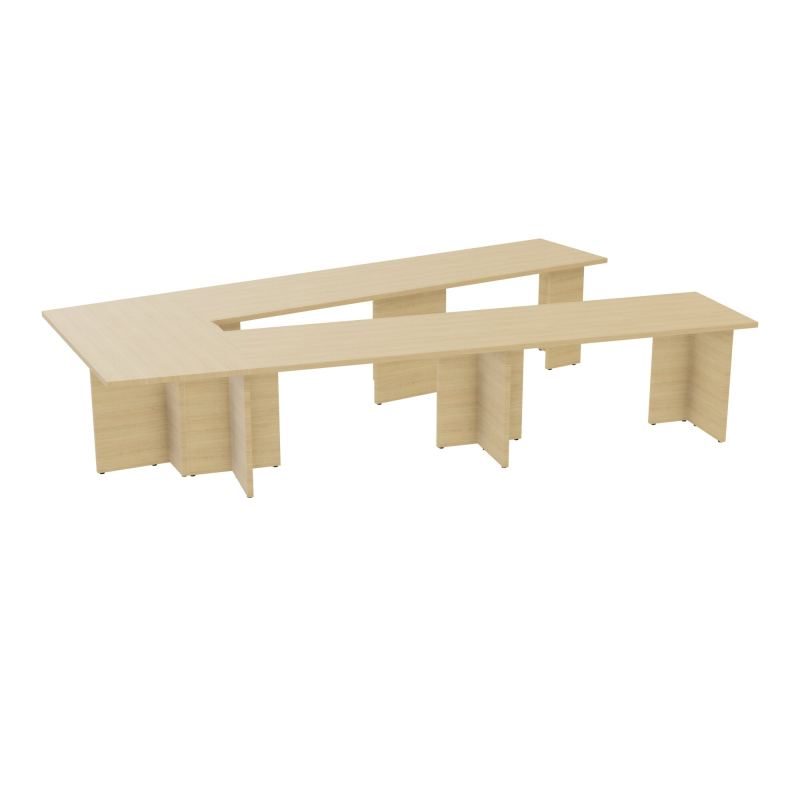 TABLE EN V 10P L356XP234 EP30 4 PLT DRT L140+1 PLT TRAPEZE EXTRE PP OBTX9 7 PIEDS PX R1 R