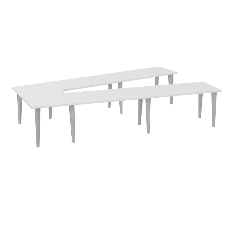 TABLE EN V 10P L356XP234 EP30 4 PLT DRT L140+1 PLT TRAPEZE EXTRE PP OBTX9 8+4 PIEDS TRIAN