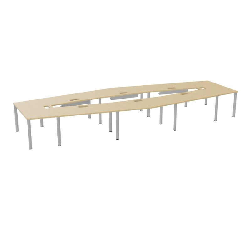 TABLE EN LOSANGE 16P L577XP217/142,5 EP30 4 PLT DRT L140+2 PLT TRAPEZE INT+2 PLT TRAPEZE