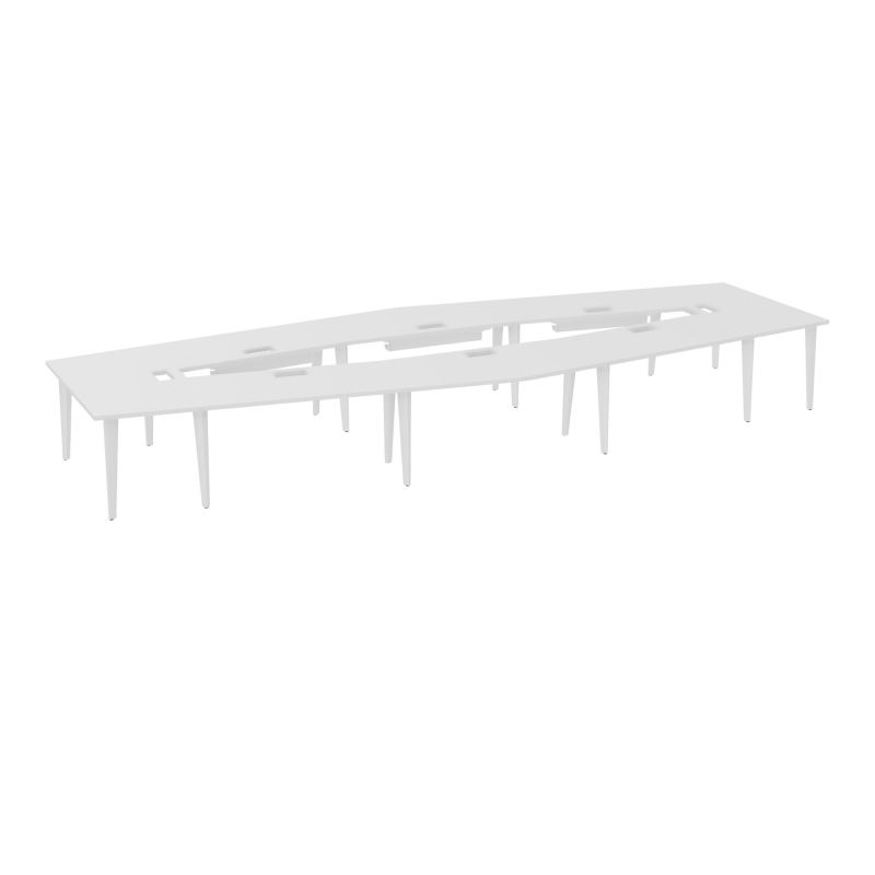 TABLE EN LOSANGE 16P L577XP217/142,5 EP30 4 PLT DRT L140+2 PLT TRAPEZE INT+2 PLT TRAPEZE