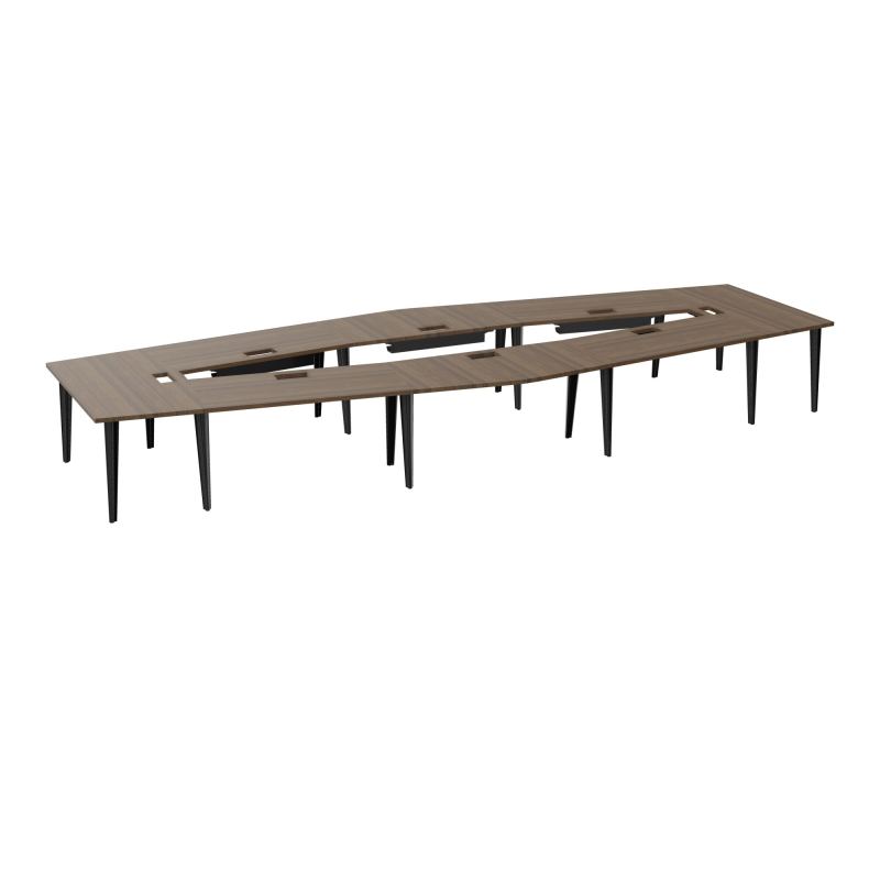 TABLE EN LOSANGE 16P L577XP217/142,5 EP30 4 PLT DRT L140+2 PLT TRAPEZE INT+2 PLT TRAPEZE