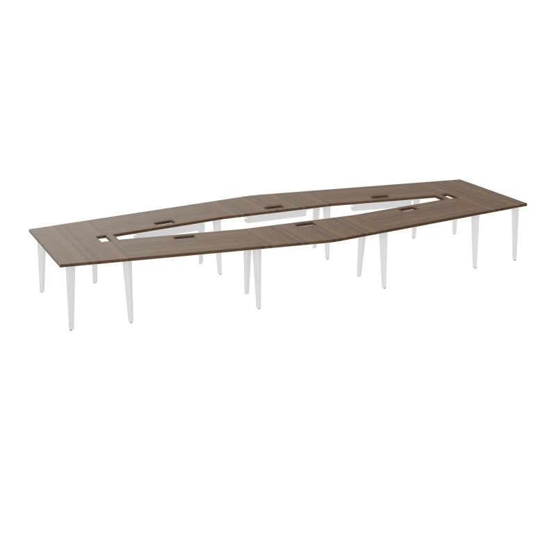 TABLE EN LOSANGE 16P L577XP217/142,5 EP30 4 PLT DRT L140+2 PLT TRAPEZE INT+2 PLT TRAPEZE