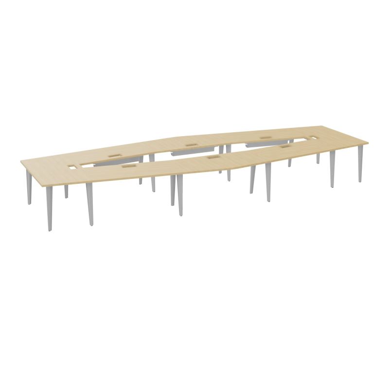 TABLE EN LOSANGE 16P L577XP217/142,5 EP30 4 PLT DRT L140+2 PLT TRAPEZE INT+2 PLT TRAPEZE