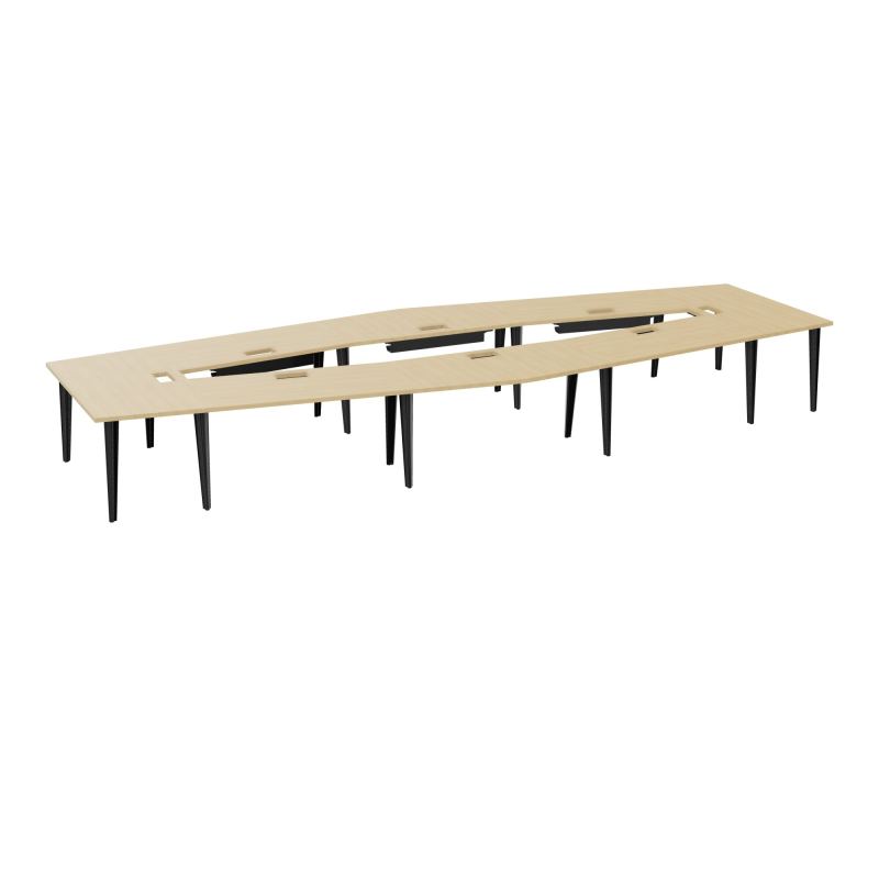 TABLE EN LOSANGE 16P L577XP217/142,5 EP30 4 PLT DRT L140+2 PLT TRAPEZE INT+2 PLT TRAPEZE