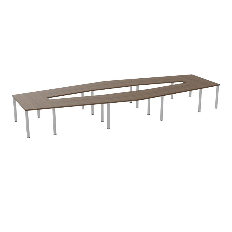TABLE EN LOSANGE 16P L577XP217/142,5 EP30 4 PLT DRT L140+2 PLT TRAPEZE INT+2 PLT TRAPEZE