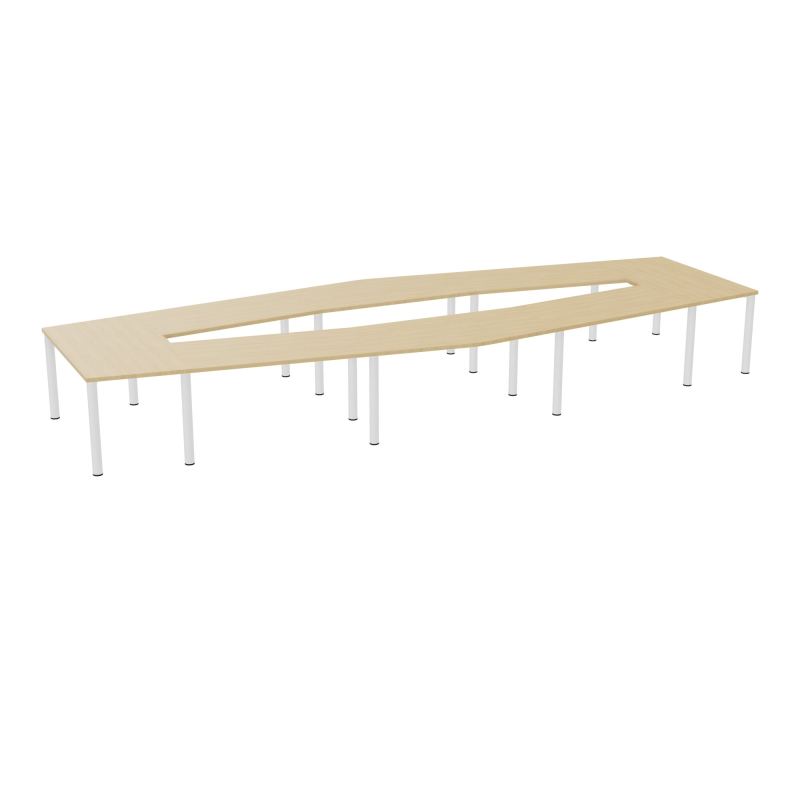 TABLE EN LOSANGE 16P L577XP217/142,5 EP30 4 PLT DRT L140+2 PLT TRAPEZE INT+2 PLT TRAPEZE