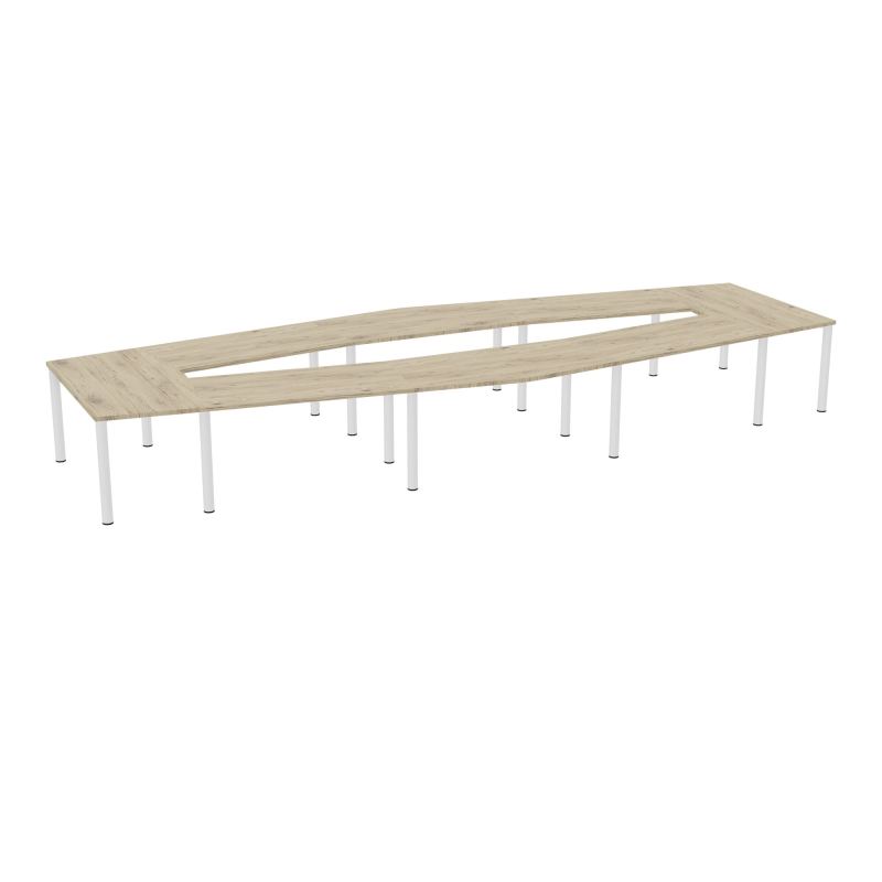 TABLE EN LOSANGE 16P L577XP217/142,5 EP30 4 PLT DRT L140+2 PLT TRAPEZE INT+2 PLT TRAPEZE