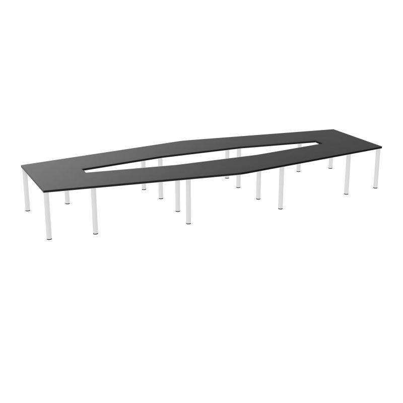 TABLE EN LOSANGE 16P L577XP217/142,5 EP30 4 PLT DRT L140+2 PLT TRAPEZE INT+2 PLT TRAPEZE