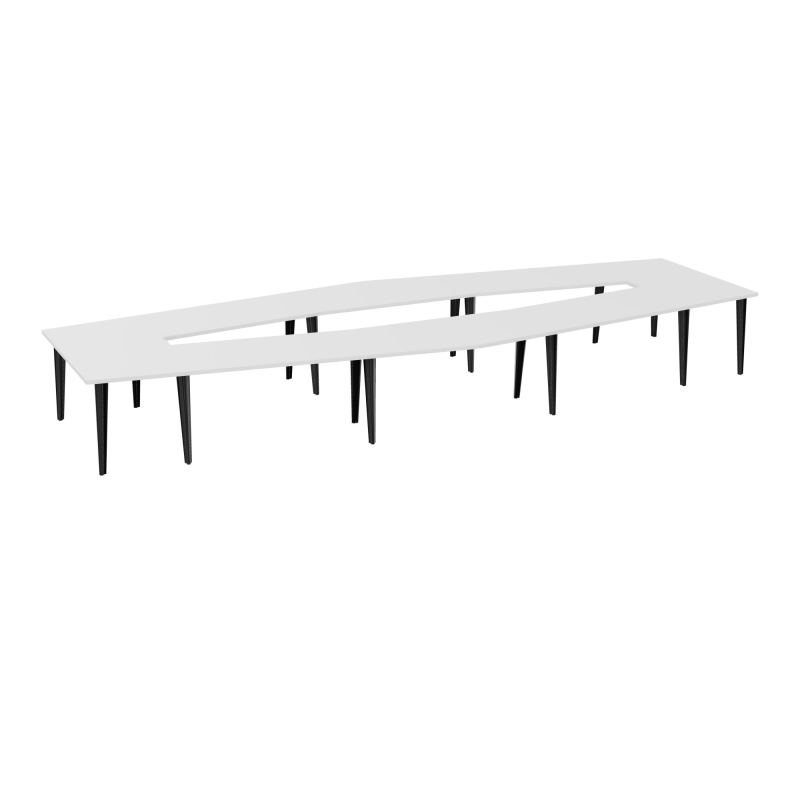 TABLE EN LOSANGE 16P L577XP217/142,5 EP30 4 PLT DRT L140+2 PLT TRAPEZE INT+2 PLT TRAPEZE