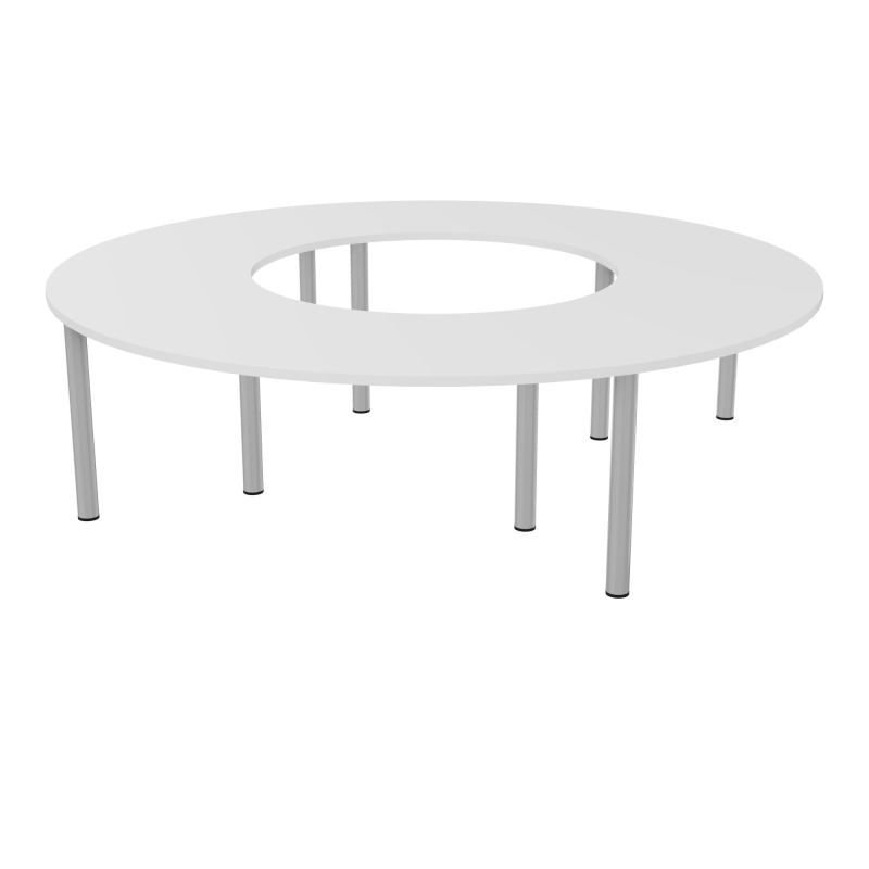 TABLE RONDE 12P L270XP270 EP30 4 PLT ANGLE 90° L135 PP OBTX4 8 PIEDS MÉTAL Ø70 MG SA