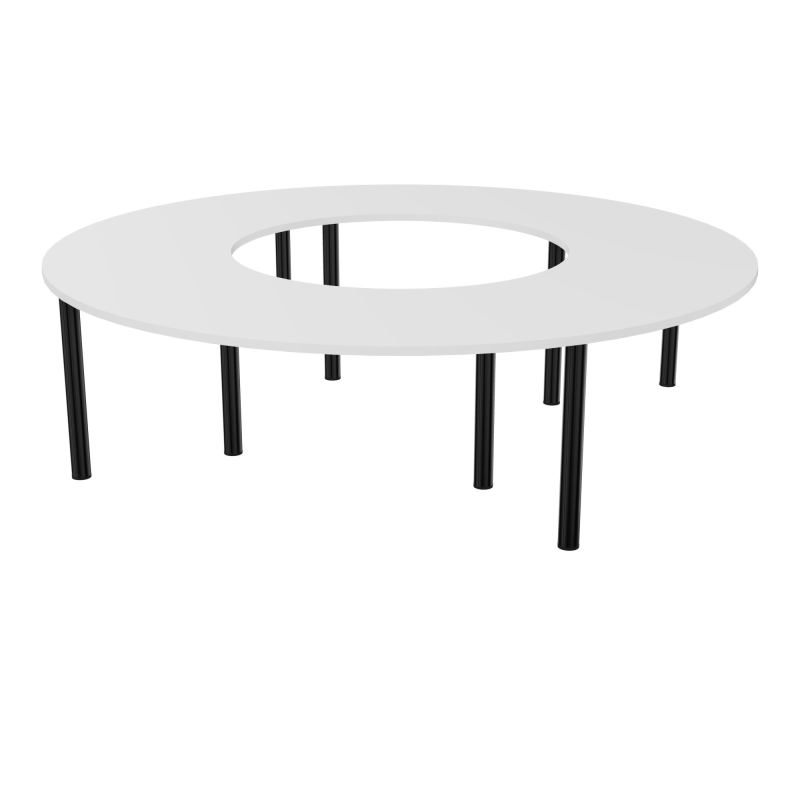 TABLE RONDE 12P L270XP270 EP30 4 PLT ANGLE 90° L135 PP OBTX4 8 PIEDS MÉTAL Ø70 MG SG