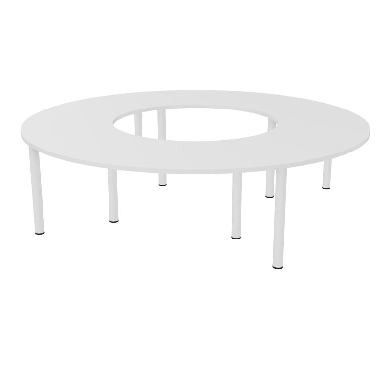 TABLE RONDE 12P L270XP270 EP30 4 PLT ANGLE 90° L135 PP OBTX4 8 PIEDS MÉTAL Ø70 MG SO