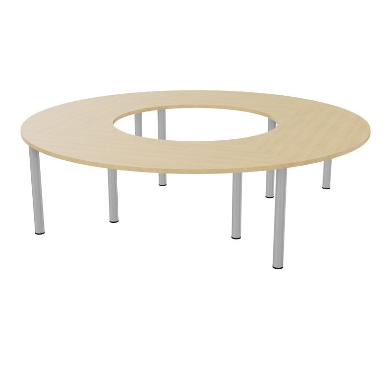 TABLE RONDE 12P L270XP270 EP30 4 PLT ANGLE 90° L135 PP OBTX4 8 PIEDS MÉTAL Ø70 R1 SA