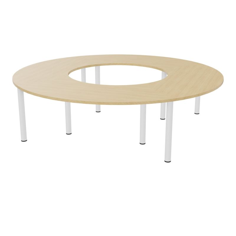 TABLE RONDE 12P L270XP270 EP30 4 PLT ANGLE 90° L135 PP OBTX4 8 PIEDS MÉTAL Ø70 R1 SO