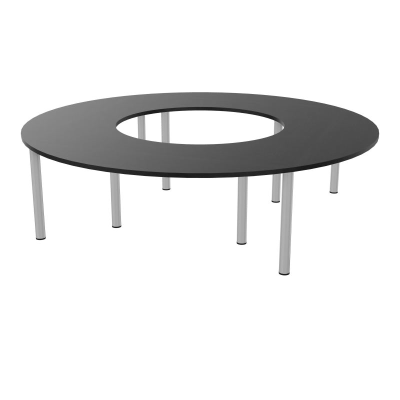 TABLE RONDE 12P L270XP270 EP30 4 PLT ANGLE 90° L135 PP OBTX4 8 PIEDS MÉTAL Ø70 RK SA