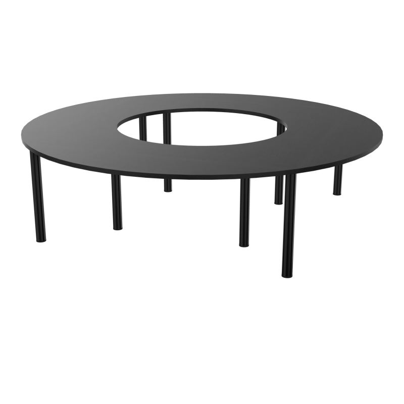 TABLE RONDE 12P L270XP270 EP30 4 PLT ANGLE 90° L135 PP OBTX4 8 PIEDS MÉTAL Ø70 RK SG