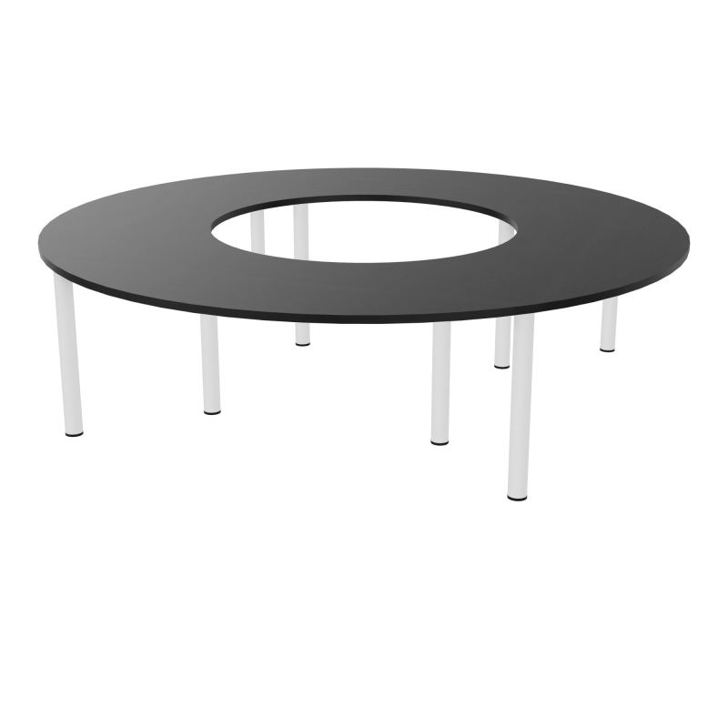 TABLE RONDE 12P L270XP270 EP30 4 PLT ANGLE 90° L135 PP OBTX4 8 PIEDS MÉTAL Ø70 RK SO