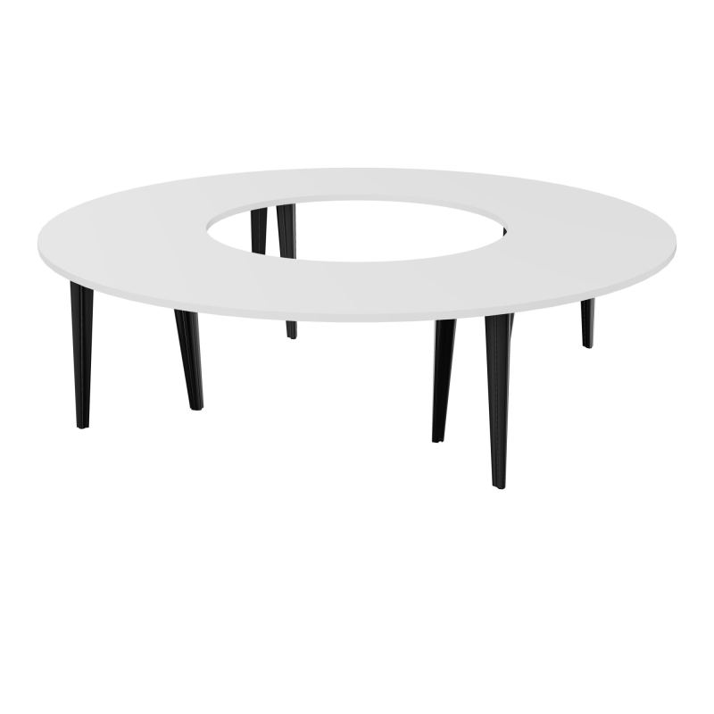 TABLE RONDE 12P L270XP270 EP30 4 PLT ANGLE 90° L135 PP OBTX4 6+2 PIEDS TRIANG MG SG
