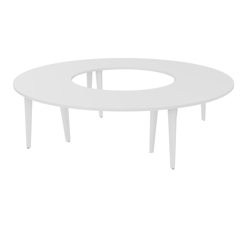 TABLE RONDE 12P L270XP270 EP30 4 PLT ANGLE 90° L135 PP OBTX4 6+2 PIEDS TRIANG MG SO