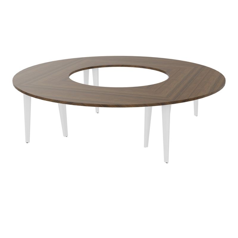 TABLE RONDE 12P L270XP270 EP30 4 PLT ANGLE 90° L135 PP OBTX4 6+2 PIEDS TRIANG N6 SO