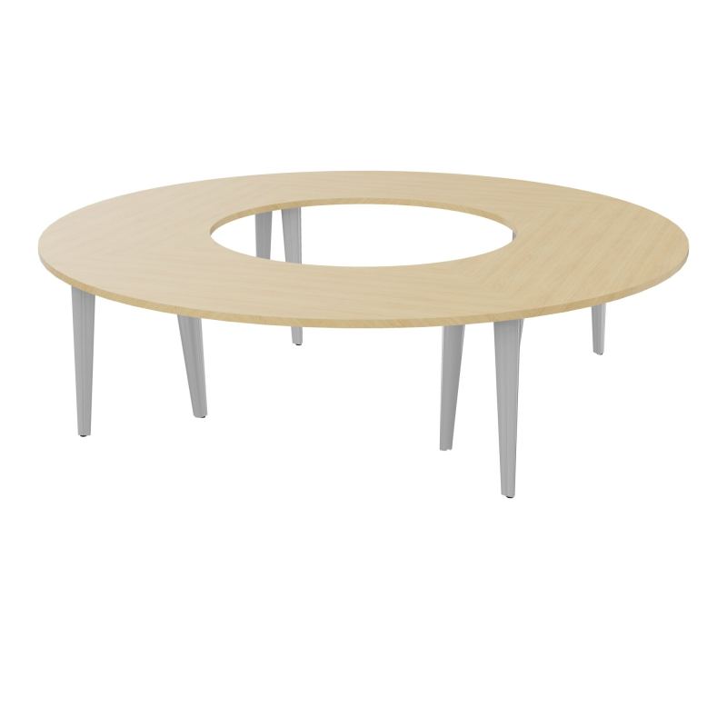 TABLE RONDE 12P L270XP270 EP30 4 PLT ANGLE 90° L135 PP OBTX4 6+2 PIEDS TRIANG R1 SA