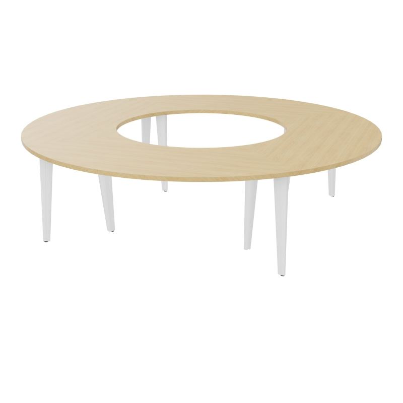 TABLE RONDE 12P L270XP270 EP30 4 PLT ANGLE 90° L135 PP OBTX4 6+2 PIEDS TRIANG R1 SO