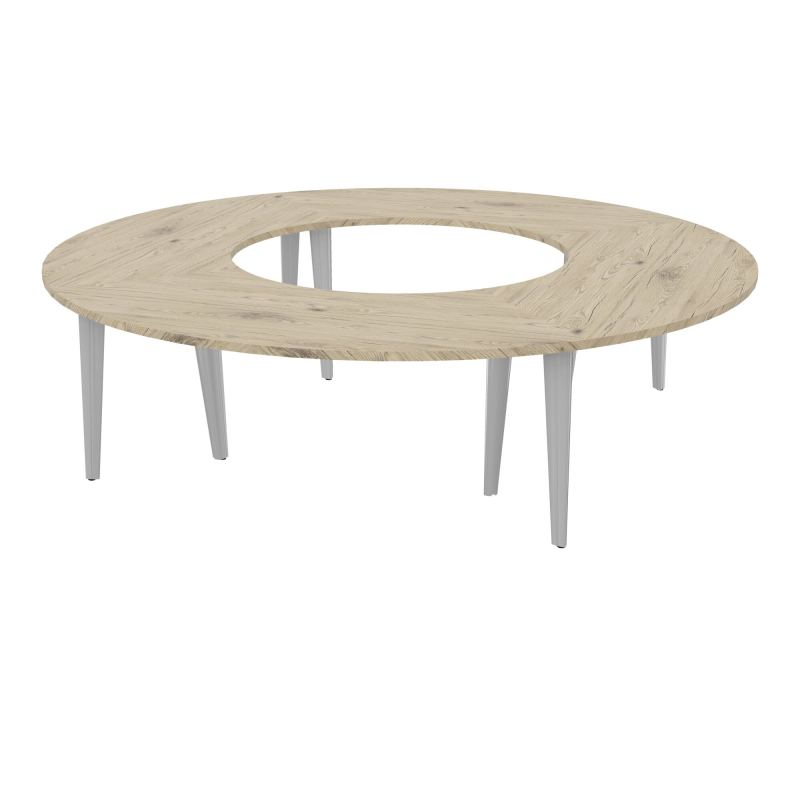 TABLE RONDE 12P L270XP270 EP30 4 PLT ANGLE 90° L135 PP OBTX4 6+2 PIEDS TRIANG R3 SA