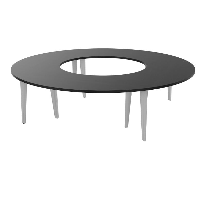 TABLE RONDE 12P L270XP270 EP30 4 PLT ANGLE 90° L135 PP OBTX4 6+2 PIEDS TRIANG RK SA